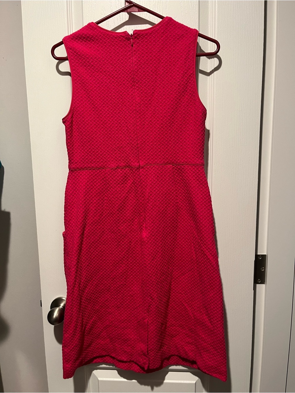 Lands End Pink Textured Sheath Dress - Picture 2 of 8